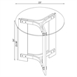 Pemberly Row Round Glass End Table with Acrylic Legs in Clear and Brass