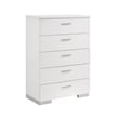 Pemberly Row 5-Piece Faux Leather California King Bedroom Set in White