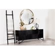 Pemberly Row 4-Door Contemporary Wood Accent Cabinet in Matte Black