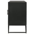 Pemberly Row 4-Door Contemporary Wood Accent Cabinet in Matte Black
