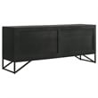 Pemberly Row 4-Door Contemporary Wood Accent Cabinet in Matte Black