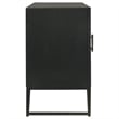 Pemberly Row 4-Door Contemporary Wood Accent Cabinet in Matte Black