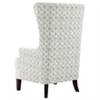 Pemberly Row Upholstered Fabric Accent Chair with Wingback in Latte