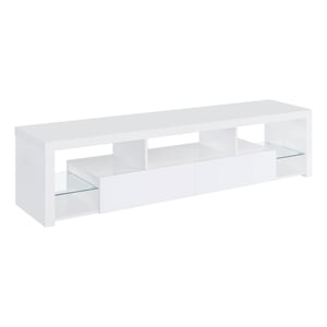 Pemberly Row 2-Drawer Modern Wood TV Stand for Tvs up to 80&quot in White