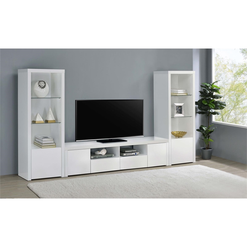 Pemberly Row 2-Door Modern Wood TV Stand for Tvs up to 85