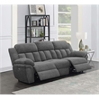Pemberly Row Contemporary Upholstered Modern Power Sofa in Charcoal