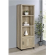 Pemberly Row 3-shelf Transitional Wood Media Tower in Antique Pine