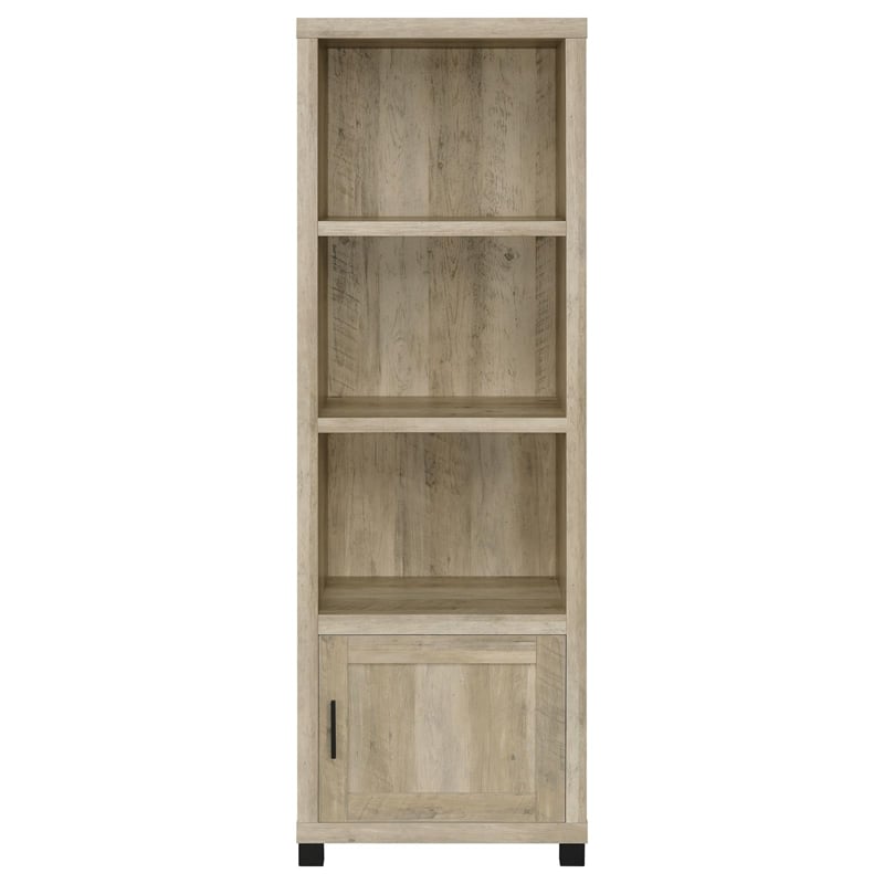 Pemberly Row 3-shelf Transitional Wood Media Tower in Antique Pine