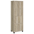 Pemberly Row 3-shelf Transitional Wood Media Tower in Antique Pine