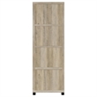 Pemberly Row 3-shelf Transitional Wood Media Tower in Antique Pine