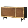 Pemberly Row 3-door Transitional Wood Accent Cabinet Natural and Black