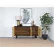 Pemberly Row 3-door Transitional Wood Accent Cabinet Natural and Black