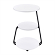Pemberly Row 3-tier Contemporary Wood Round Side Table White and Black