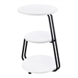 Pemberly Row 3-tier Contemporary Wood Round Side Table White and Black