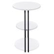 Pemberly Row 3-tier Contemporary Wood Round Side Table White and Black