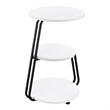 Pemberly Row 3-tier Contemporary Wood Round Side Table White and Black