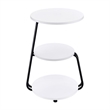 Pemberly Row 3-tier Contemporary Wood Round Side Table White and Black