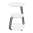 Pemberly Row 3-tier Contemporary Wood Round Side Table White and Black