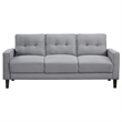 Pemberly Row 2-Piece Upholstered Fabric Sofa Set with Track Arms in Gray