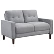 Pemberly Row 2-Piece Upholstered Fabric Sofa Set with Track Arms in Gray