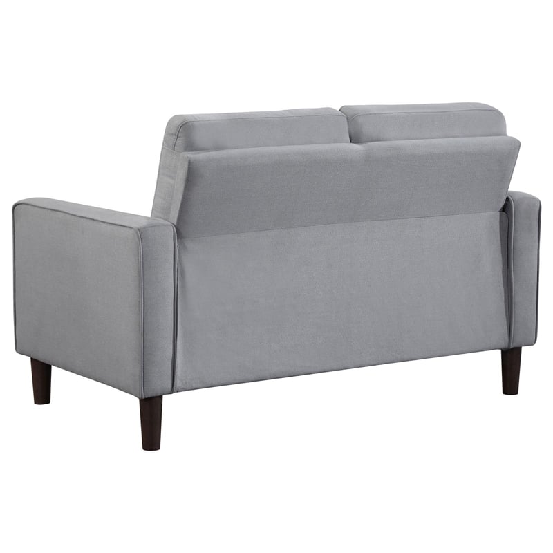 Pemberly Row 2-Piece Upholstered Fabric Sofa Set with Track Arms in Gray