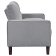 Pemberly Row 2-Piece Upholstered Fabric Sofa Set with Track Arms in Gray