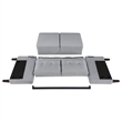 Pemberly Row 3-Piece Upholstered Fabric Sofa Set with Track Arms in Gray