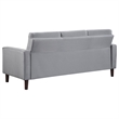 Pemberly Row 3-Piece Upholstered Fabric Sofa Set with Track Arms in Gray