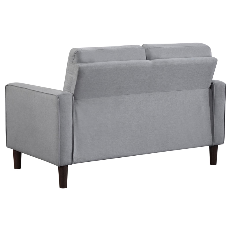 Pemberly Row 3-Piece Upholstered Fabric Sofa Set with Track Arms in Gray