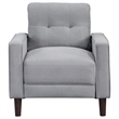 Pemberly Row 3-Piece Upholstered Fabric Sofa Set with Track Arms in Gray