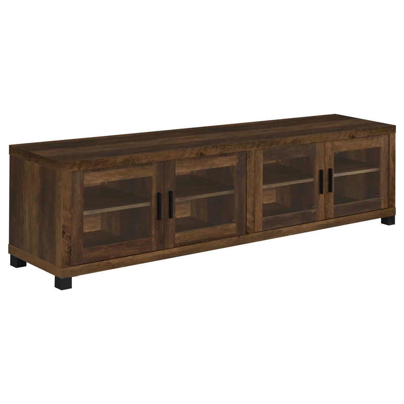 Pemberly Row 3-piece Transitional Wood Entertainment Center in Dark Pine