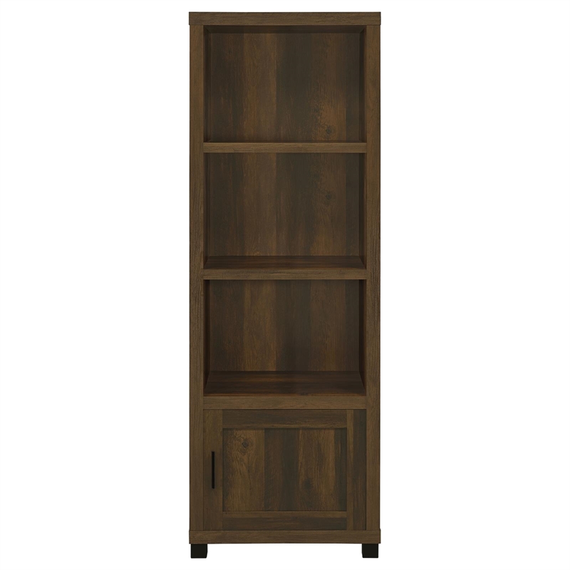 Pemberly Row 3-piece Transitional Wood Entertainment Center in Dark Pine
