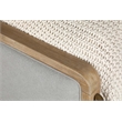 Pemberly Row Upholstered Fabric Eastern King Panel Bed in Sand Wash and Gray