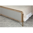 Pemberly Row Upholstered Fabric Eastern King Panel Bed in Sand Wash and Gray