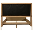 Pemberly Row Upholstered Fabric Eastern King Panel Bed in Sand Wash and Gray