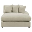 Pemberly Row Modern Velvet Upholstered Reversible Sectional Sofa in Sand