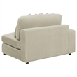 Pemberly Row Modern Velvet Upholstered Reversible Sectional Sofa in Sand
