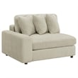 Pemberly Row Modern Velvet Upholstered Reversible Sectional Sofa in Sand