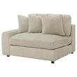 Pemberly Row Modern Velvet Upholstered Reversible Sectional Sofa in Sand