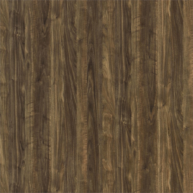 Pemberly Row Wood Bookcase with 4 Full-length Shelves Black and Aged Walnut