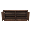 Pemberly Row Transitional Wood Cove 4-door Server in Antique Java and Brown