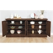 Pemberly Row Transitional Wood Cove 4-door Server in Antique Java and Brown