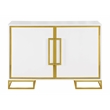 Pemberly Row 2-door Wood Accent Cabinet with Adjustable Shelves White and Gold