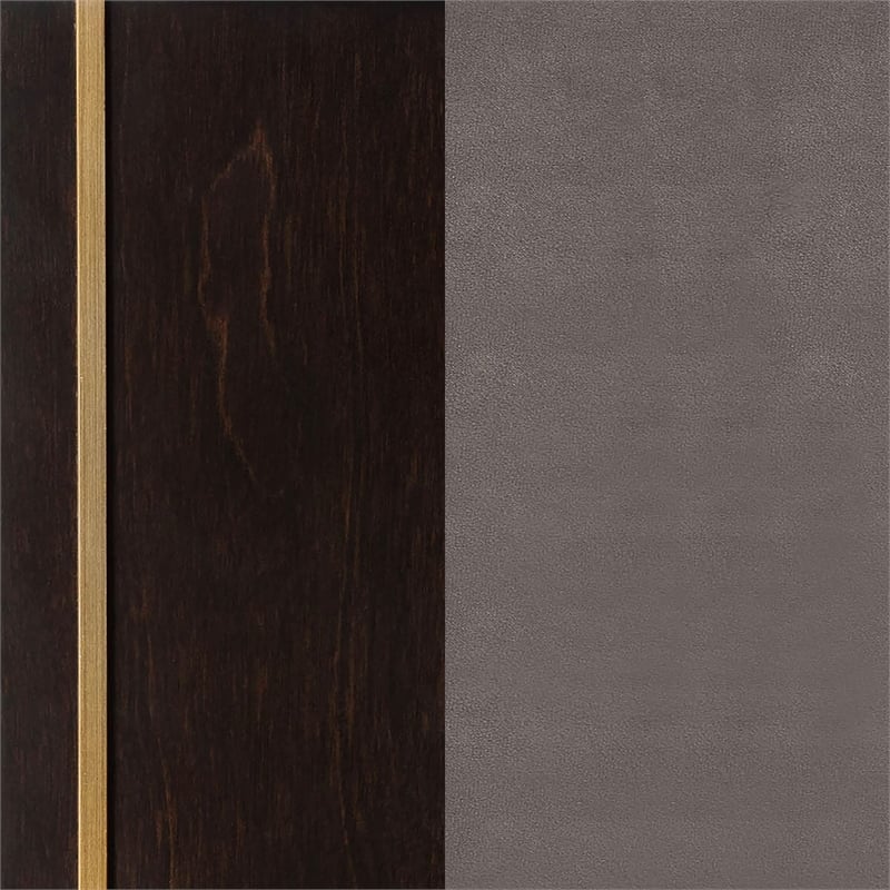 Pemberly Row Wood Eastern King Upholstered Bed Smoked Peppercorn and Gray