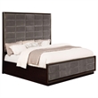 Pemberly Row Wood Eastern King Upholstered Bed Smoked Peppercorn and Gray