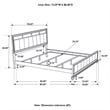 Pemberly Row Wood California King Upholstered Panel Bed in White and Gray