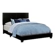 Pemberly Row Transitional Faux Leather Upholstered Eastern King Bed Black