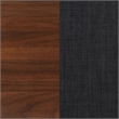 Pemberly Row Wood Eastern King Bed with Upholstered Headboard Dark Walnut