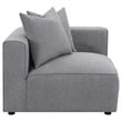 Pemberly Row Fabric Upholstered 6-piece Tight Seat Modular Sectional Gray