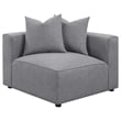 Pemberly Row Fabric Upholstered 6-piece Tight Seat Modular Sectional Gray